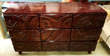 Reclaimed Boat Wood Carved Dresser