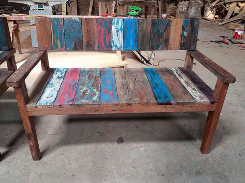 Reclaimed Boat Wood Bench