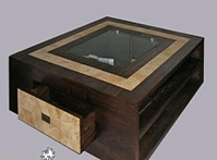 Teak Coffee Table with Side Drawer